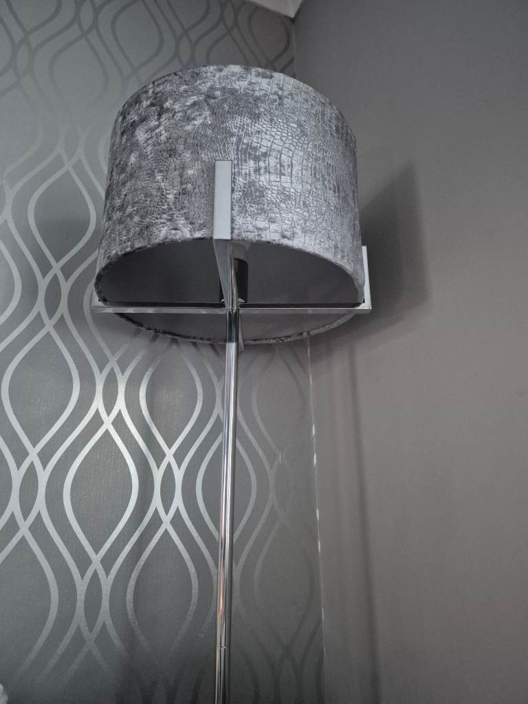 Floor lamp - chrome and grey