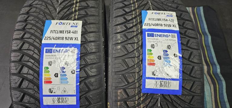 225 40 18   2 x NEW!! tyres Fortune Fit Clime FSR-401 All Seasons