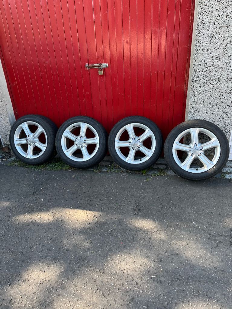 Audi alloy wheels with new tyres