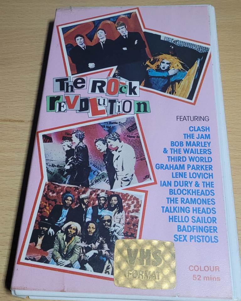 THE ROCK REVOLUTION VHS VIDEO PUNK COMPILATION CLASH JAM PISTOLS RAMONES LIVE...b13