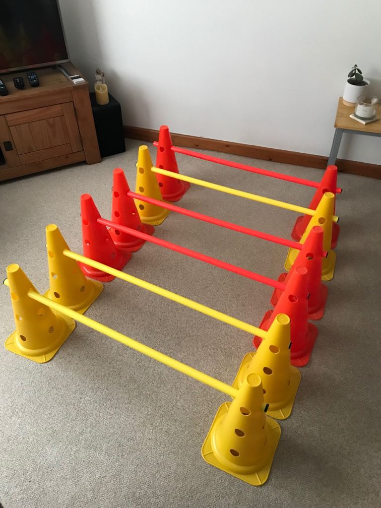 Dog agility hurdle set