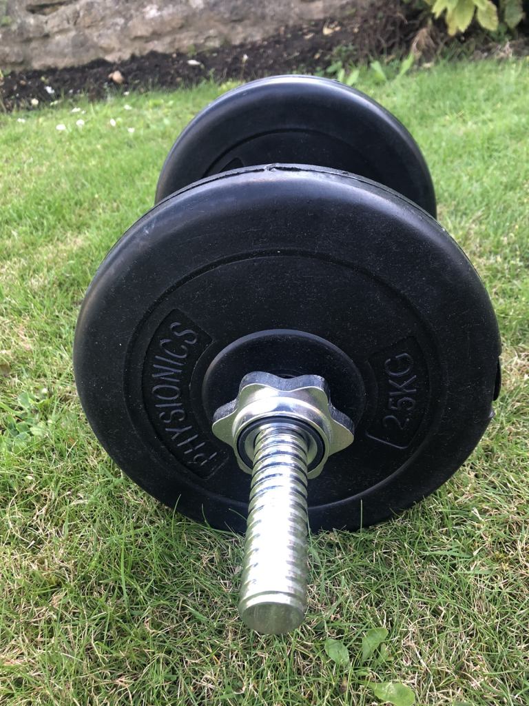 1 Physionics Dumbell with 2 Weights (2.5kg)