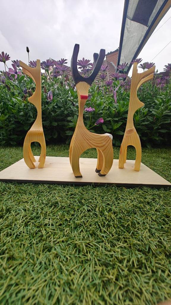 Wooden Reindeer Decorations – Rudolph 
