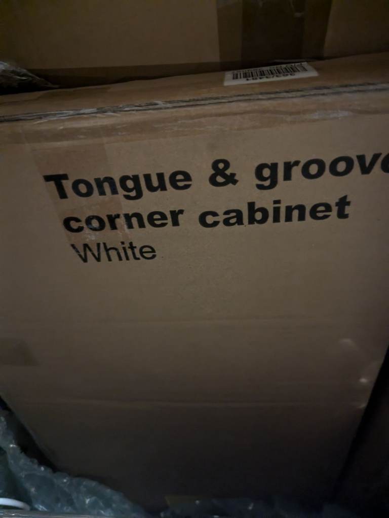 Argos Home Tongue & Groove Corner Cabinet - White