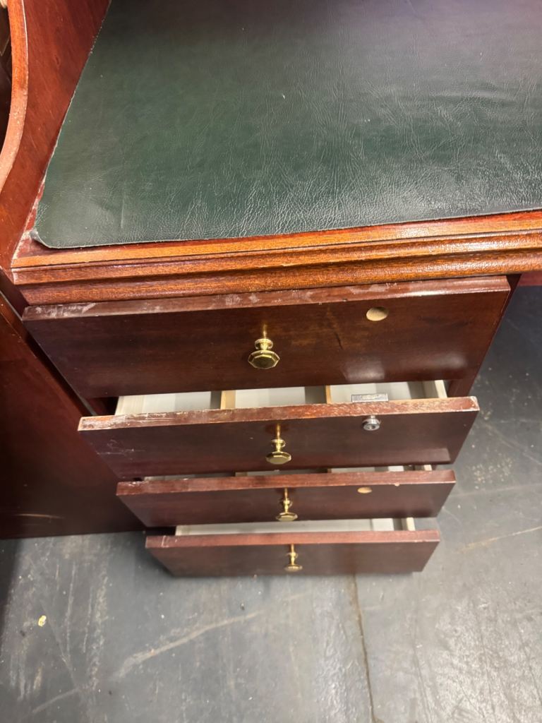 Vintage Jeweller’s Desk Solid, Heavy & Custom Made