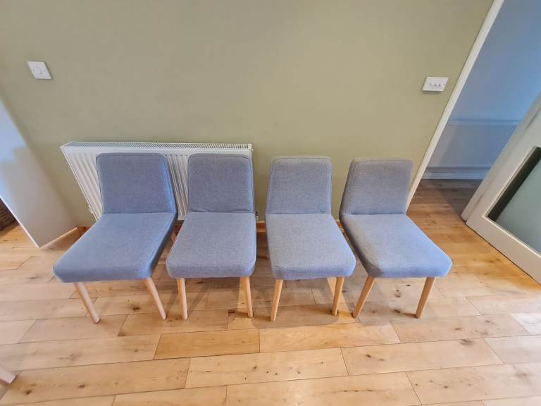 Set of 4 MADE Grey Dining Chairs – Excellent Condition