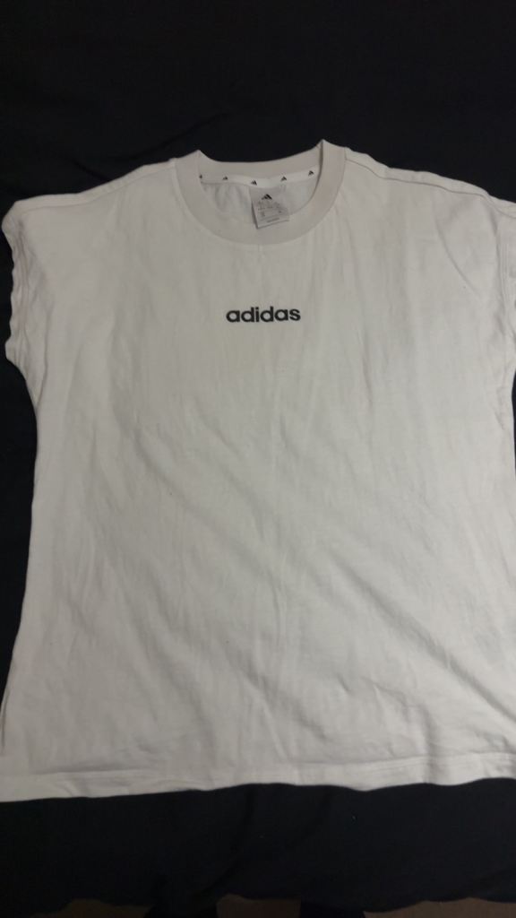 Adidas White T-Shirt - Men's Large, Good Condition