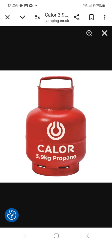 3.9kg calor full gas bottle 