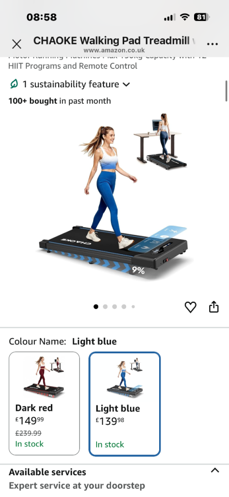 CHAOKE Walking Pad Treadmill with Incline and Remote Control