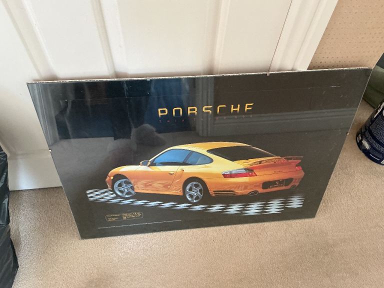 Porsche poster in clip frame
