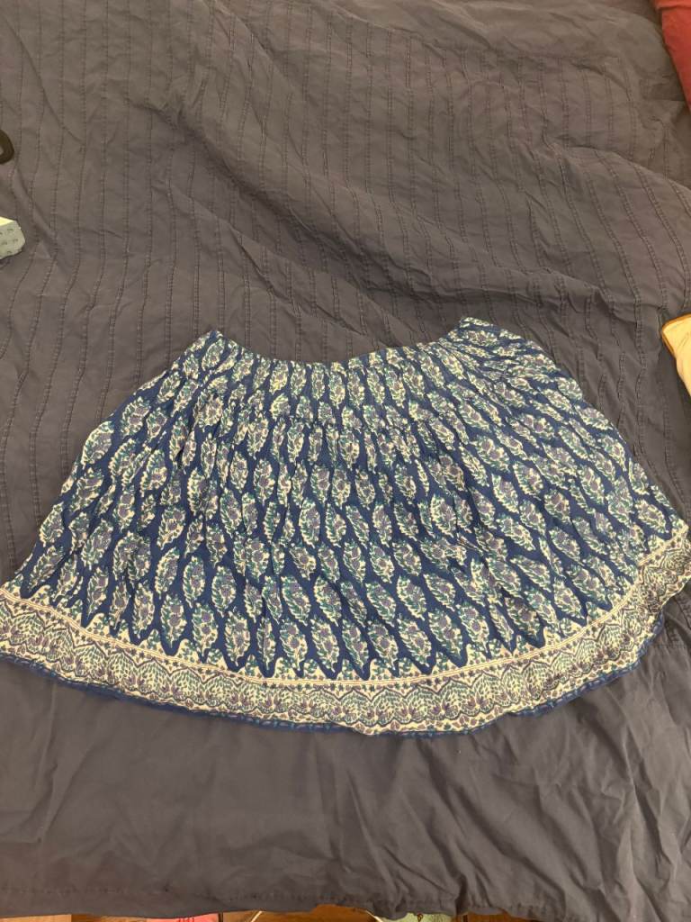 American Eagle Navy Floral Vine Skirt - Size S