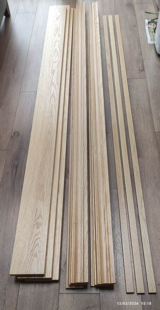 Oak veneer internal double door frame 