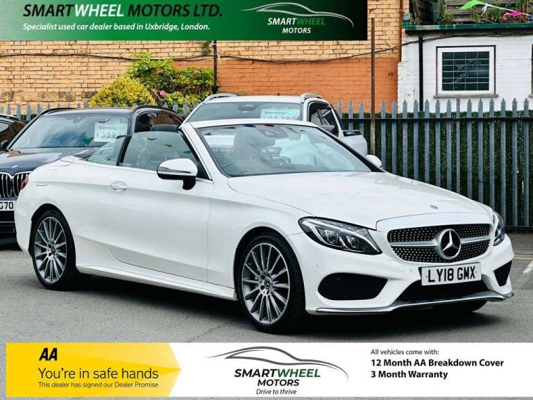 2018 Mercedes-Benz C Class 2.0 C200 AMG Line Cabriolet G-Tronic+ Euro 6 (s/s) 2dr CONVERTIBLE Pet...