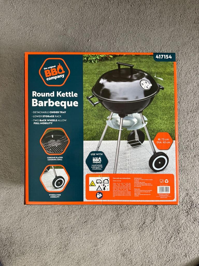Round kettle bbq, Storage Rack, Wheels