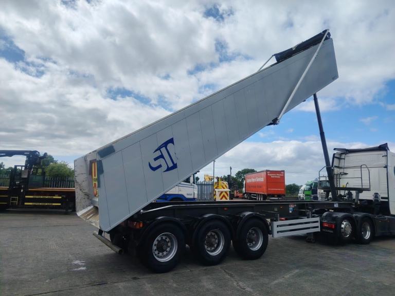 Kelburg alloy aggregate tipping trailer BPW drum Lift axle auto cover auto tail