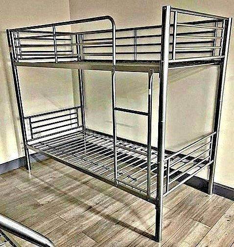 ]] Clearance Sale - Metal Single Bunk Bed Frame - Optional Mattress - Low Price ]]
