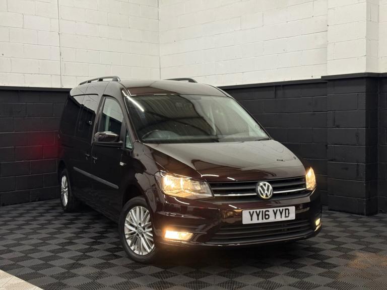 2016 16 VOLKSWAGEN CADDY MAXI LIFE 2.0 TDI DSG WAV 5 SEAT BLACKBERRY PURPLE EU6