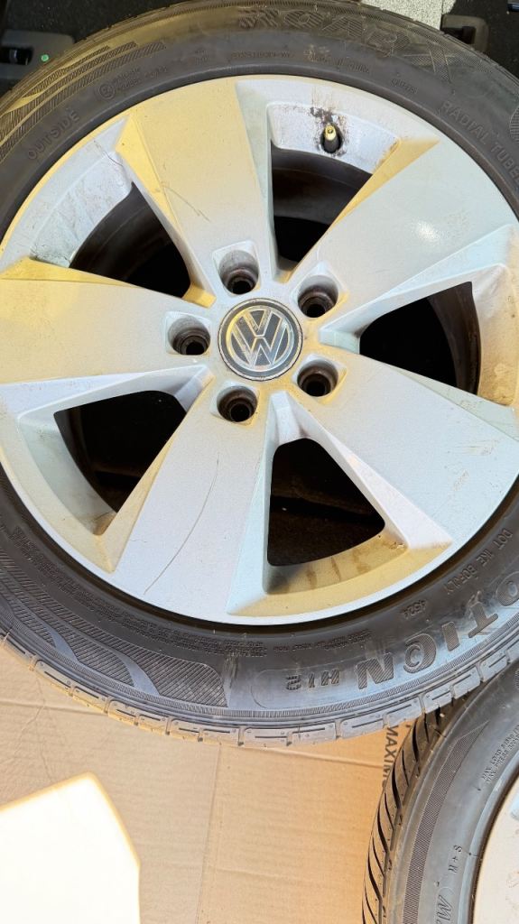 Genuine VW 16” Alloy Wheels with Tyres - Golf Mk7 or compatible 