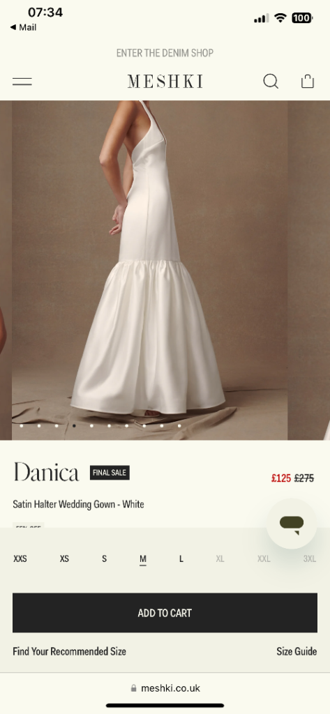 Fishtail wedding dress