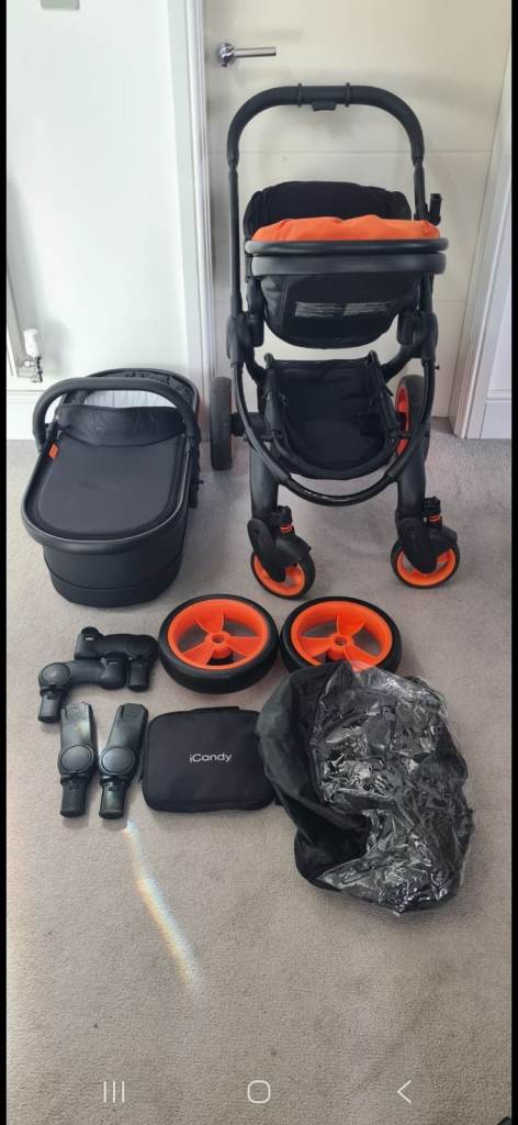 ICandy Peach 5th Anniversary Limited Edition Designer Collection (DC) pram Orange and Black
