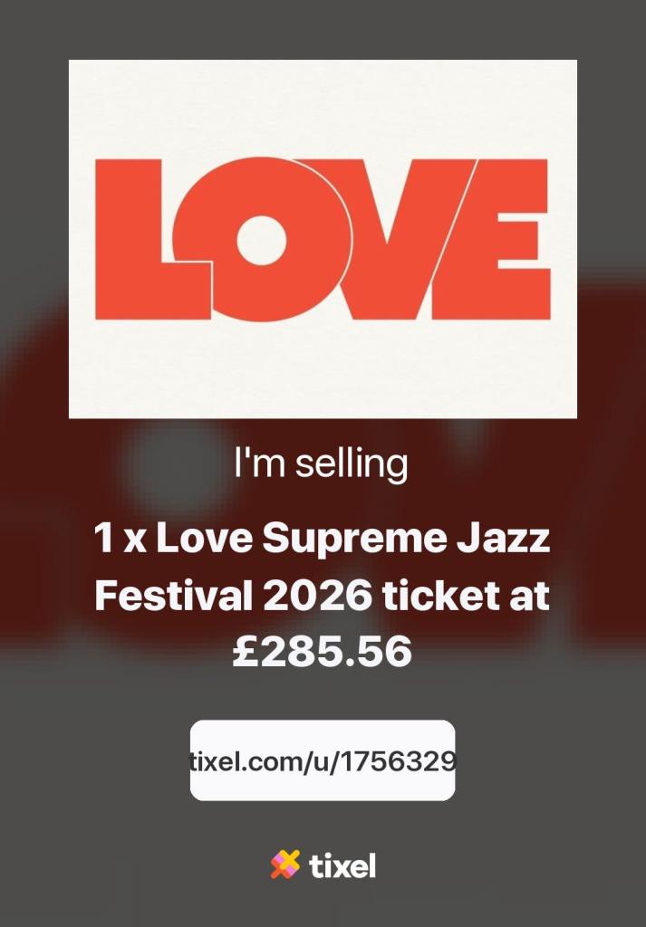 Love Supreme Jazz Festival 2026 – Supremium Weekend (No Camping) Ticket for Sale (Tier 1)