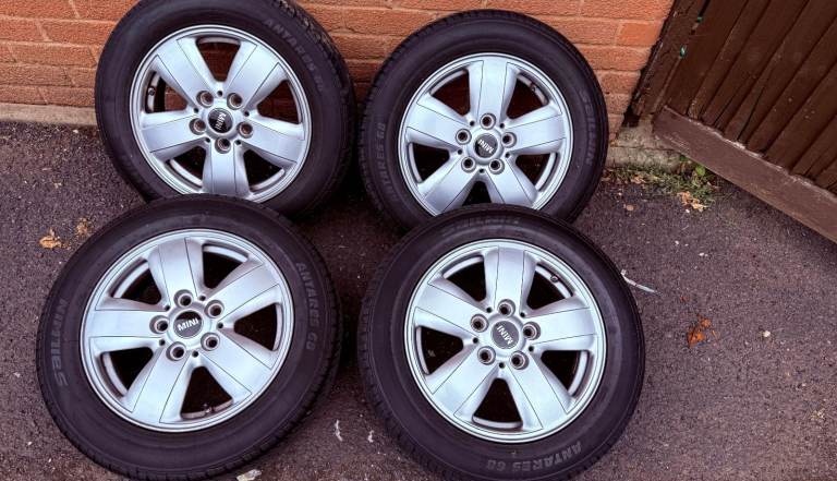mini f56 alloy wheels and tyres 15 inch