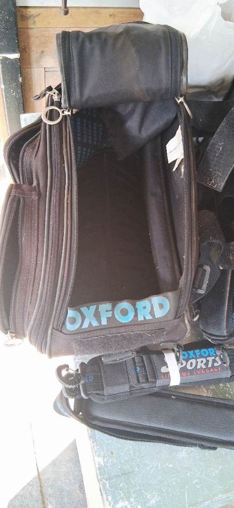 PAIR OF Oxford Lifetime Luggage Sports Panniers Black Saddle Motorcycle Bag