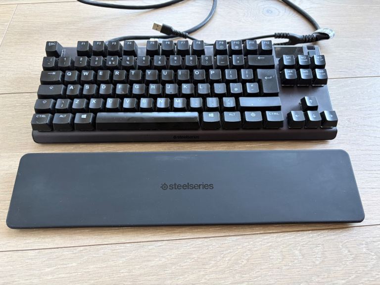 SteelSeries Apex 7 TKL Mechanical Keyboard (Brown Switch) – Black, with Wrist Rest