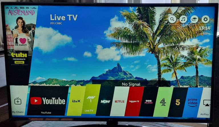 LG 49" Smart HDR 4K Ultra HD LED TV, with Freeview Play/Freesat HD & Crescent Stand