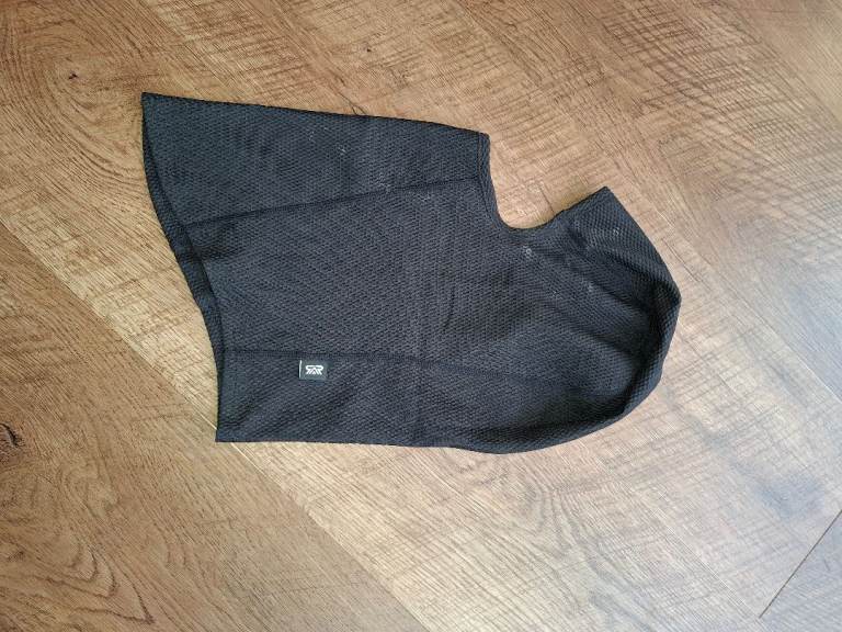 Black mesh neck gaiter motorcycle balaclava