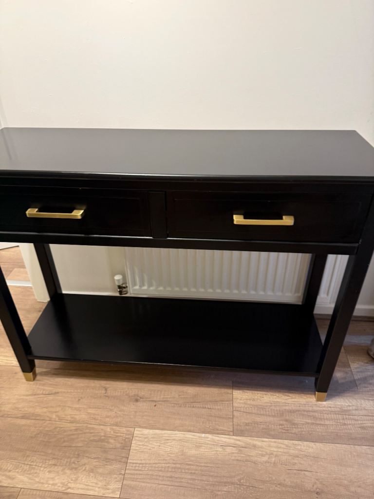Black console table bought from designer rooms 