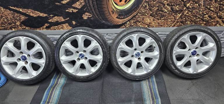 Ford Fiesta Genuine 16 alloy wheels + 4 x tyres 195 45 16