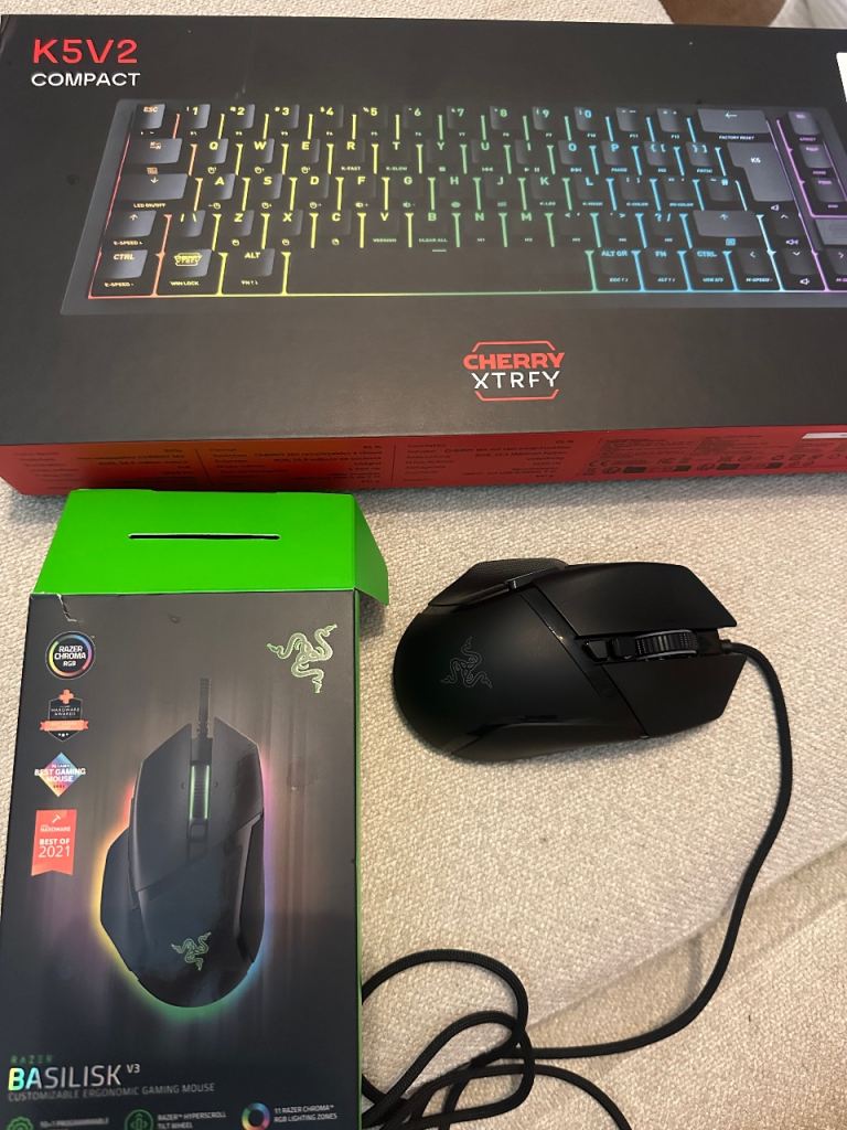 Razer Basilisk V3 Gaming Mouse & K5V2 Compact Keyboard – As New