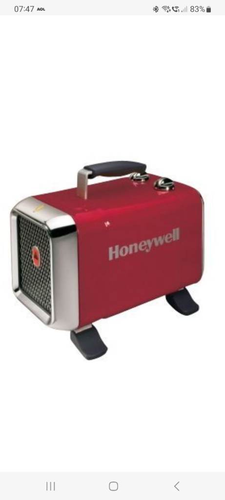 Honeywell ceramic heater as new used twice. 