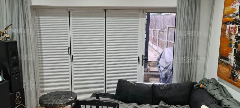 4x Plissee Pleated Blinds White 64cm x 204cm