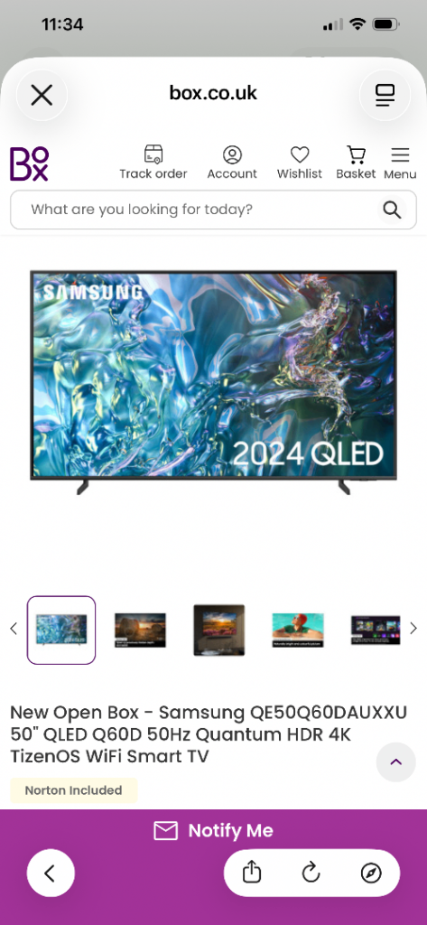 50” QLED 4k smart tv