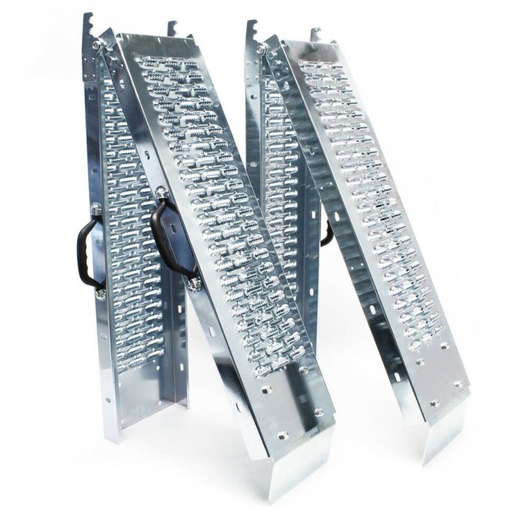 Pair of 6ft Galvanised 6ft Long Loading Ramps Van Trailer ( mobility generator quad motorbike )