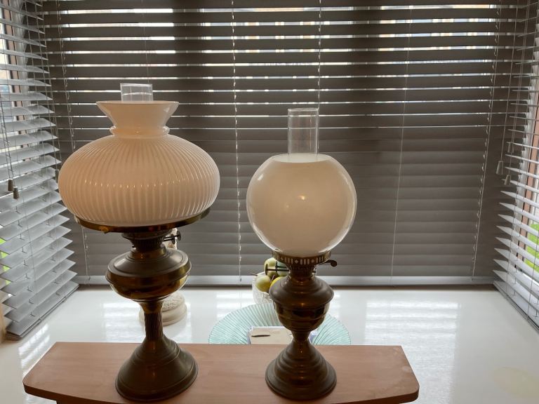 2 Victorian Oil Lamps