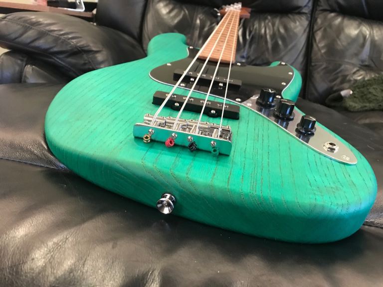 Fazley Outlaw Series Judge Plus Blue Electric Bass Guitar, as new condition - new strings 