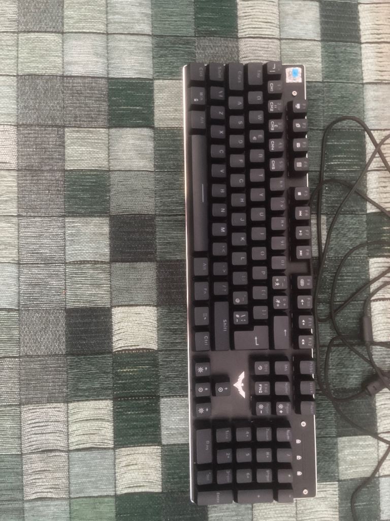 Havik %100 layout mechanical rgb gaming keyboard and mouse.