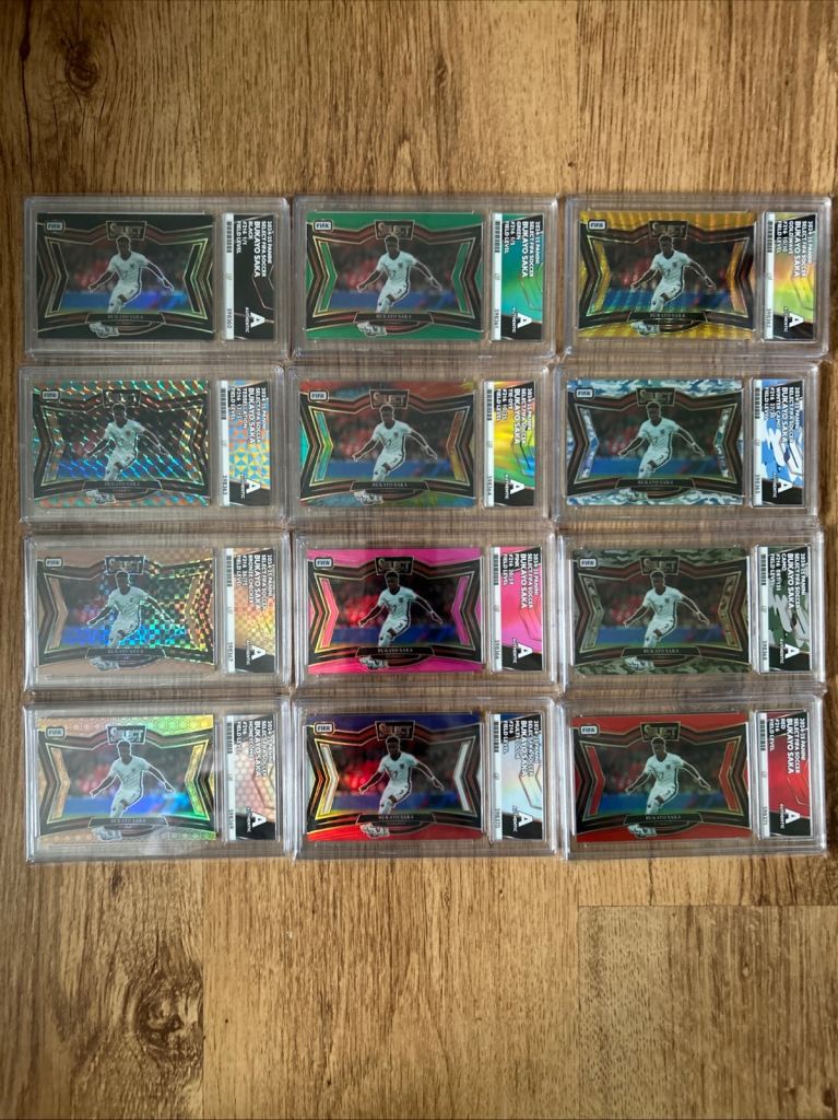 Bukayo Saka Full Ace Authenticated Rainbow 12 Slabs 1/1 Panini 24/25 Field Level