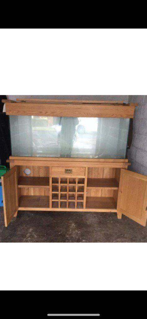 5ft Solid Oak wine rack marine tropical fish tank aquarium setup delivery🚚