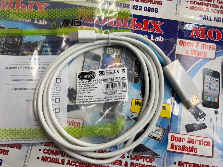 Mini Display Port DP Thunderbolt to HDMI Adapter Cable 1.5 meter length For Macbook Pro Air iMac