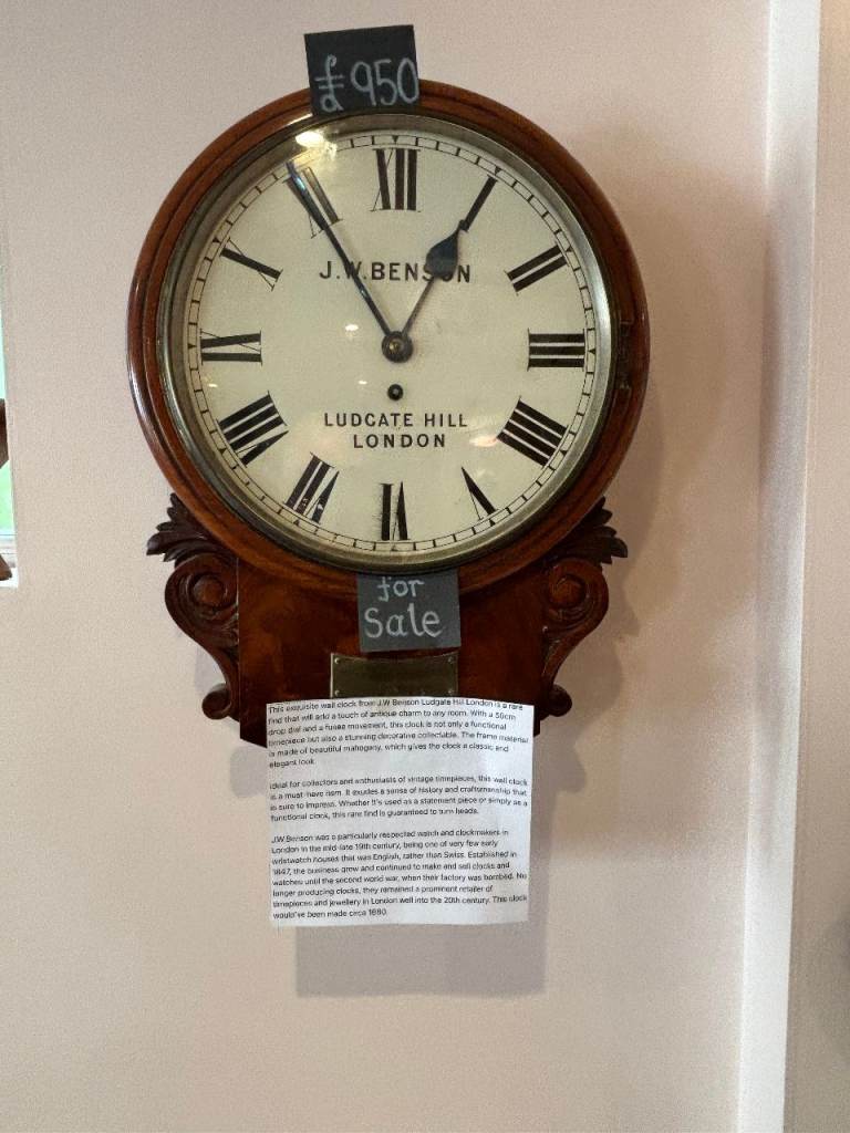 J W Benson Ludgate Hill London wall clock