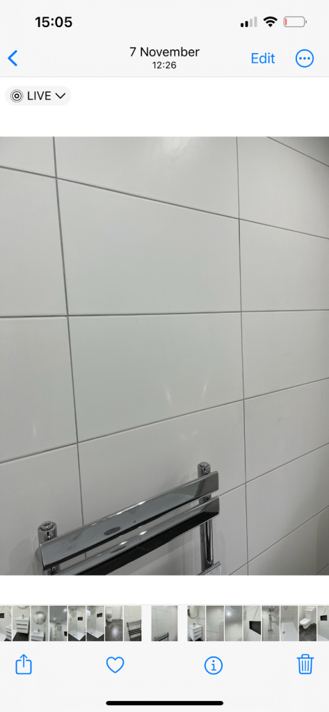 60 x 30 cm satin white wall tile 
