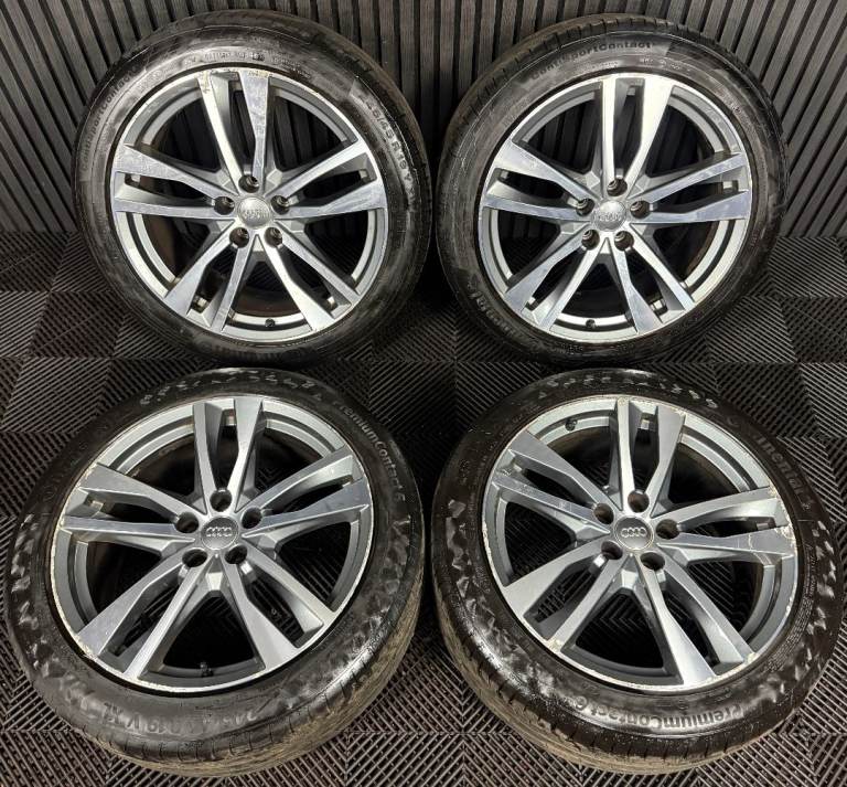 19'' GENUINE AUDI A6 C8 S LINE 5 DOUBLE SPOKE ALLOY WHEELS TYRES ALLOYS