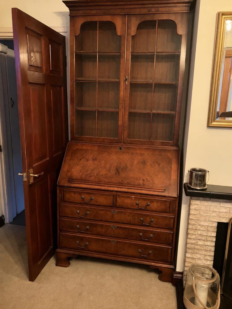 Vintage Wooden Bureau Bookcase Desk – Good Condition