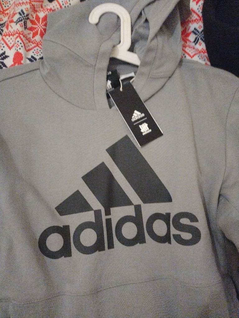 New Adidas Grey Hoodie with Tags – Unworn