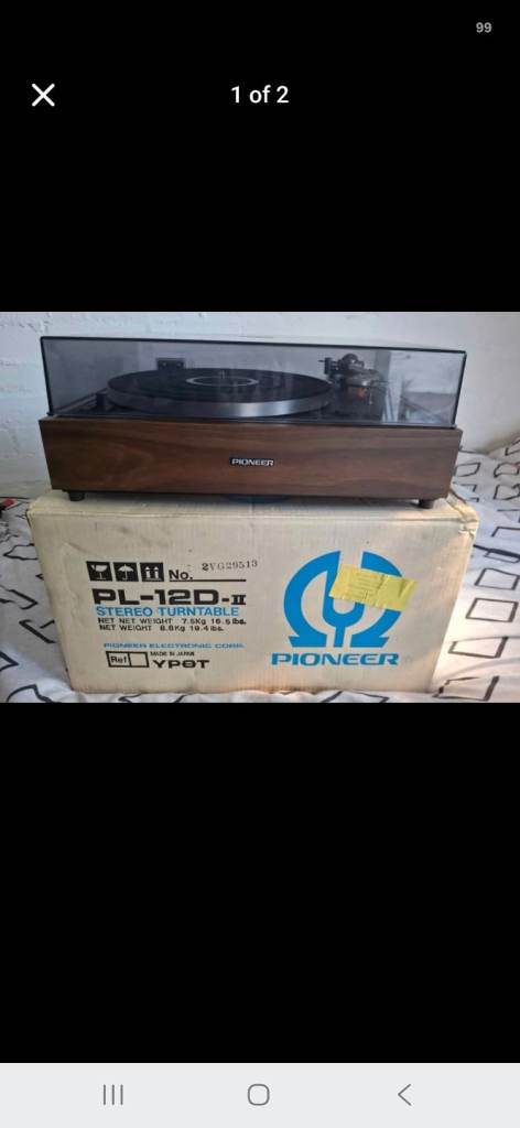 Pioneer PL-12D-II Turntable – Vintage, Good Condition