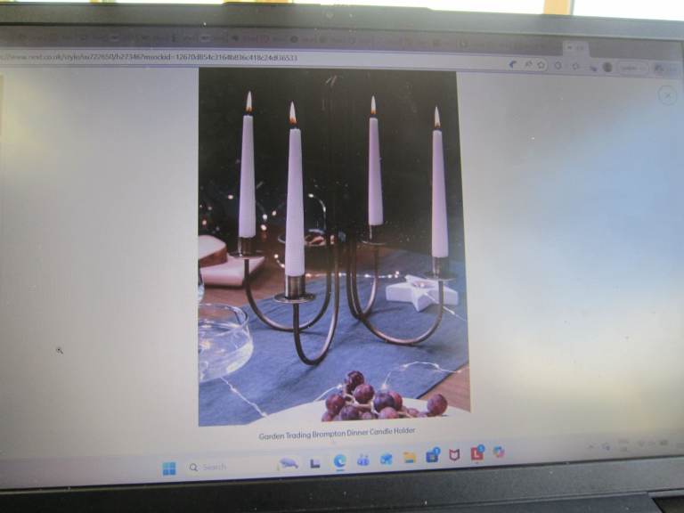 Garden Trading Brompton dinner candle holder, new